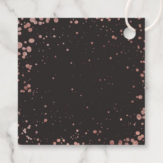 バラ金ゴールド紙吹雪キンセアニェラグラシア |エレガント | フェイバータグ (裏面)