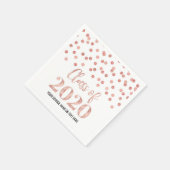 バラ金ゴールド紙吹雪クラス2020卒業 スタンダードカクテルナプキン (角)