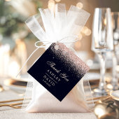 バラ金ゴールド紙吹雪ネイビーブルー結婚モダンズ フェイバータグ