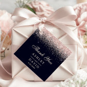 バラ金ゴールド紙吹雪ネイビーブルー結婚モダンズ フェイバータグ