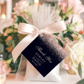 バラ金ゴールド紙吹雪ネイビーブルー結婚モダンズ フェイバータグ