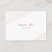 バラ金ゴールド紙吹雪ハネムーンまたは世帯基金 エンクロージャーカード (裏面)