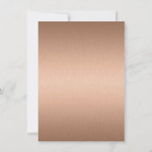 バラ金ゴールド紙吹雪ハートモダンブライダルシャワー 招待状 (裏面)