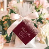 バラ金ゴールド紙吹雪ブルグンディモダン結婚ズ フェイバータグ