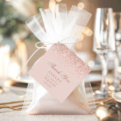 バラ金ゴールド紙吹雪モダン赤面結婚ピンク フェイバータグ