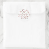 バラ金ゴールド紙吹雪卒業2025 ラウンドシール (バッグ)