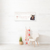 バラ金ゴールド紙吹雪卒業 横断幕 (インサイチュ)