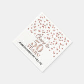 バラ金ゴールド紙吹雪応援から50年誕生日 スタンダードカクテルナプキン (角)
