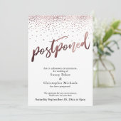 バラ金ゴールド紙吹雪結婚の更新カード 招待状 (スタンド正面)