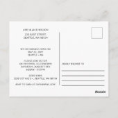 バラ金ゴールド紙吹雪結婚写真の発表 ポストカード (裏面)