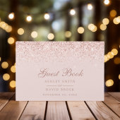 バラ金ゴールド紙吹雪赤面ピンクシモダンッ結婚クズ ゲストブック