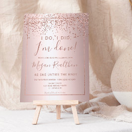 バラ金ゴールド紙吹雪金属離婚パーティー 招待状