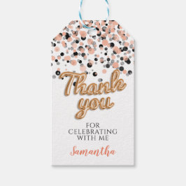 バラ金ゴールド紙吹雪 ギフトタグ