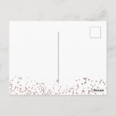 バラ金ゴールド紙吹雪coral日付写真を保存 ポストカード (裏面)