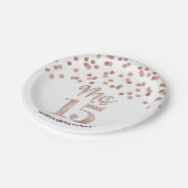 バラ金ゴールド紙吹雪Mis 15キンセアニェラ ペーパープレート (アングル)