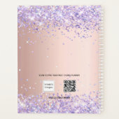 バラ金ゴールド紫の名前署名2026 プランナー手帳 (裏面)