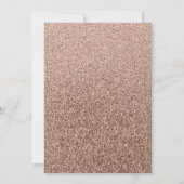 バラ金ゴールド結婚のオーバーレイ付きフォト招待状 招待状 (裏面)