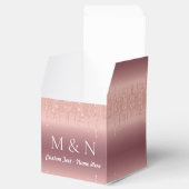 バラ金ゴールド結婚のギフトボックスの名前をカスタムすると手紙 フェイバーボックス (オープン)