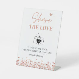 バラ金ゴールド結婚のハッシュタグ |共有・ザ・ラブ 台座サイン