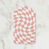 バラ金ゴールド結婚の収集チェック市松模様に ギフトタグ (裏面)