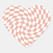 バラ金ゴールド結婚の収集チェック市松模様に ハートシール (正面)