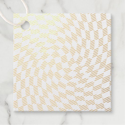 バラ金ゴールド結婚の収集チェック市松模様に フェイバータグ (正面)