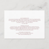 バラ金ゴールド結婚の詳細挿入カード エンクロージャーカード (裏面)