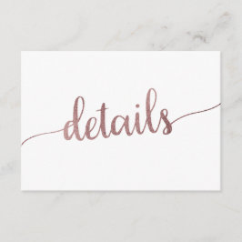 バラ金ゴールド結婚の詳細挿入カード エンクロージャーカード