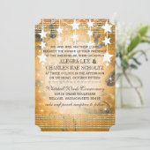 バラ金ゴールド結婚の黒板の下の星 招待状 (スタンド正面)