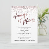 バラ金ゴールド結婚の「プランの変更」カード 招待状 (スタンド正面)