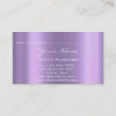 バラ金ゴールド結婚イベントプランナーの化粧 予約カード (裏面)