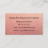 バラ金ゴールド結婚イベントプランナー名刺 名刺 (裏面)