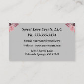 バラ金ゴールド結婚イベントプランナー名刺 名刺 (裏面)