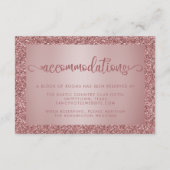 バラ金ゴールド結婚グリッターの宿泊 エンクロージャーカード (裏面)