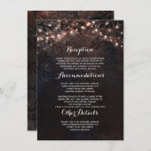 バラ金ゴールド結婚グリッターインフォメーションゲスト エンクロージャーカード (正面/裏面)