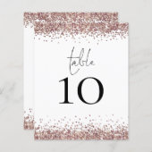 バラ金ゴールド結婚グリッターテーブルなし (正面/裏面)