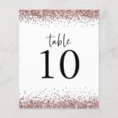 バラ金ゴールド結婚グリッターホワイトテーブルNo (裏面)