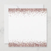 バラ金ゴールド結婚グリッター夕べパーティースクエア 招待状 (裏面)