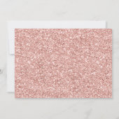 バラ金ゴールド結婚グリッター 招待状 (裏面)