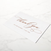 バラ金ゴールド結婚サンキューカード 箔招待状 (回転した状態)