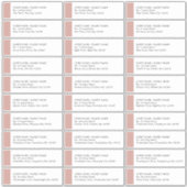 バラ金ゴールド結婚ズ30ゲスト住所 シール (正面)