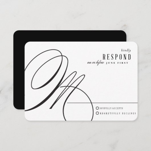 バラ金ゴールド結婚デリケート返信カード 出欠カード (正面/裏面)