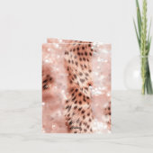 バラ金ゴールド結婚ヒョウありがとう カード (裏面)