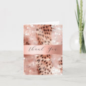 バラ金ゴールド結婚ヒョウありがとう カード (正面)