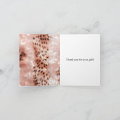 バラ金ゴールド結婚ヒョウありがとう カード (内部)