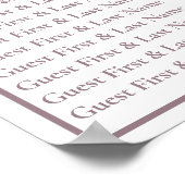 バラ金ゴールド結婚フローラの座席一覧テーブル番号 ポスター (角)