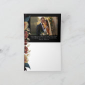 バラ金ゴールド結婚ブーケの写真サンキューカード サンキューカード (内部)