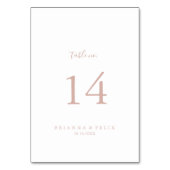 バラ金ゴールド結婚ミニマリストのテーブル番号 テーブルナンバー (正面)