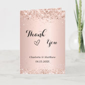 バラ金ゴールド結婚写真感謝していのあなた カード (正面)