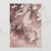 バラ金ゴールド結婚大理石詳細オーバークリーム エンクロージャーカード (裏面)